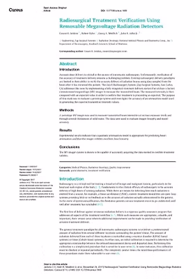 Radiosurgical Treatment Verification Using Removable Megavoltage Radiation DetectorsRadiosurgical Treatment Verification Using Removable Megavoltage Radiation Detectors