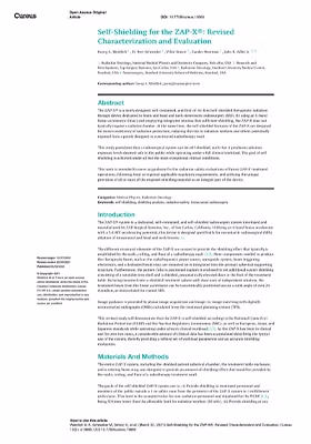 Self-Shielding for the ZAP-X®: Revised Characterization and Evaluation
